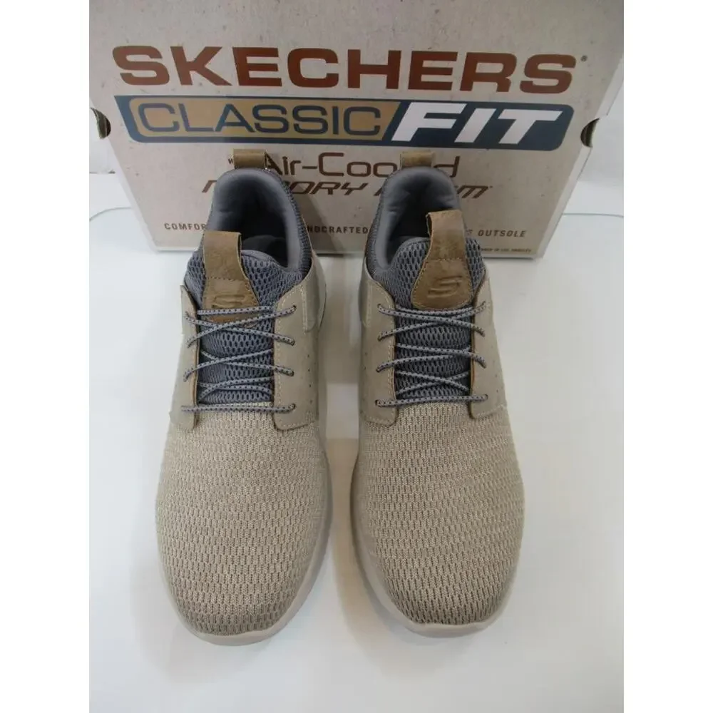 Men's Skechers Classic Fit Delson Camben Slip On Shoes Sneakers Taupe Size 11